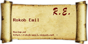 Rokob Emil névjegykártya